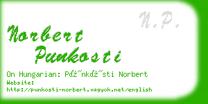 norbert punkosti business card